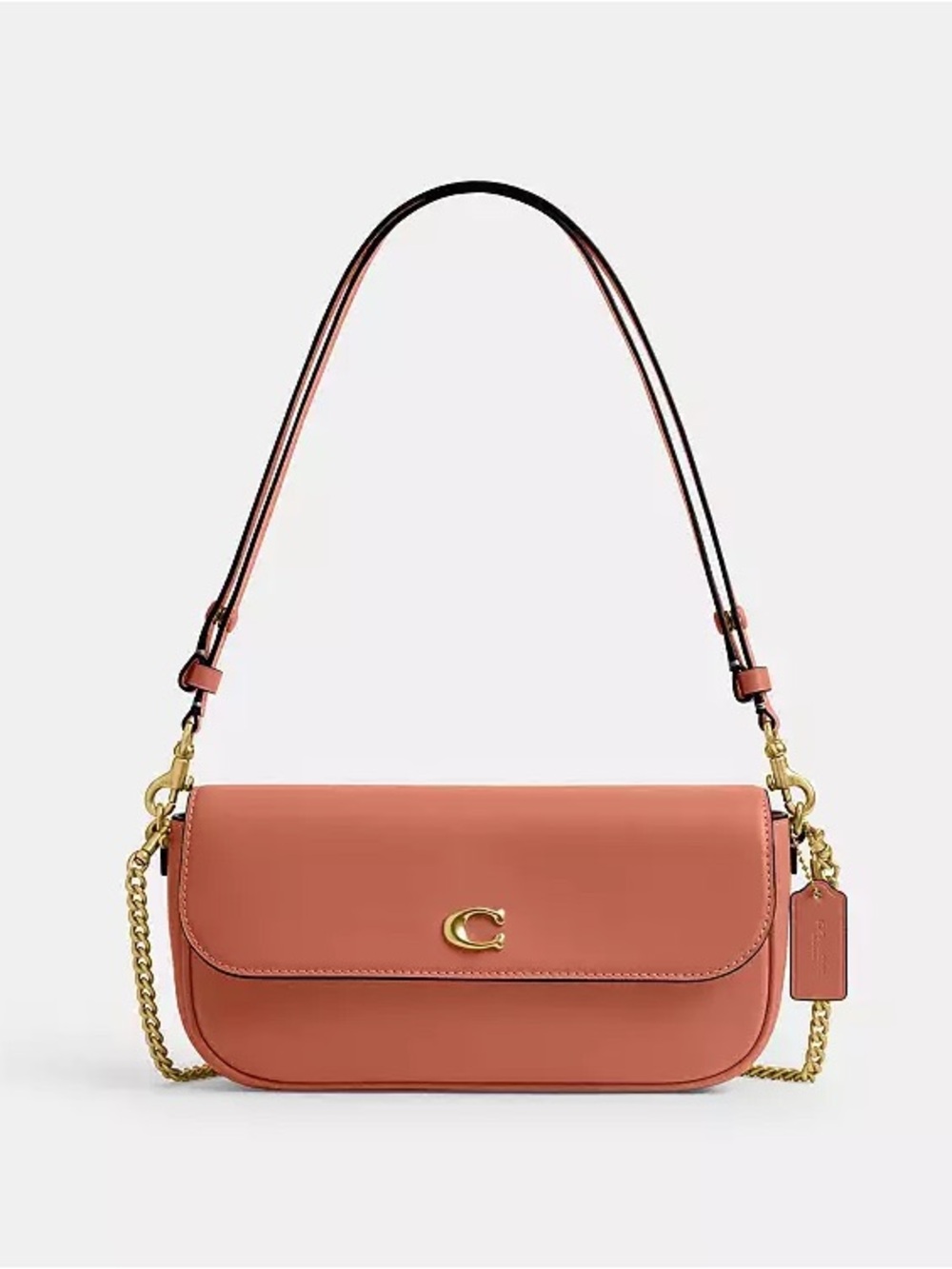 Coach Brook Chain Flap in Dark Peach 🍑